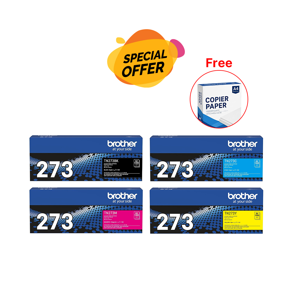 Brother Genuine TN273 Black-Cyan-Magenta-Yellow Toner Cartridge - Combo pack