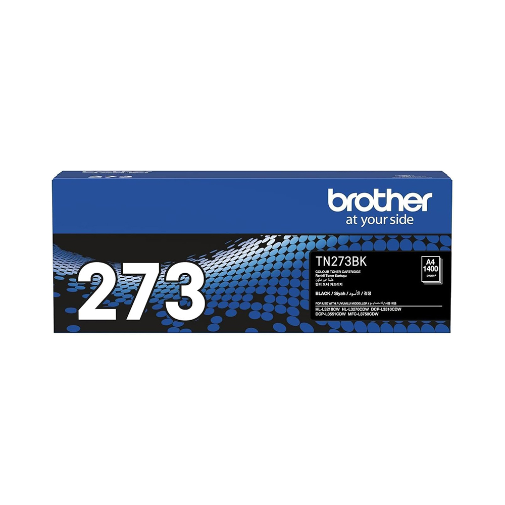 Brother Genuine TN273BK Standard Yield Black Ink Printer Toner Cartridge, Prints up to 1,400 pages