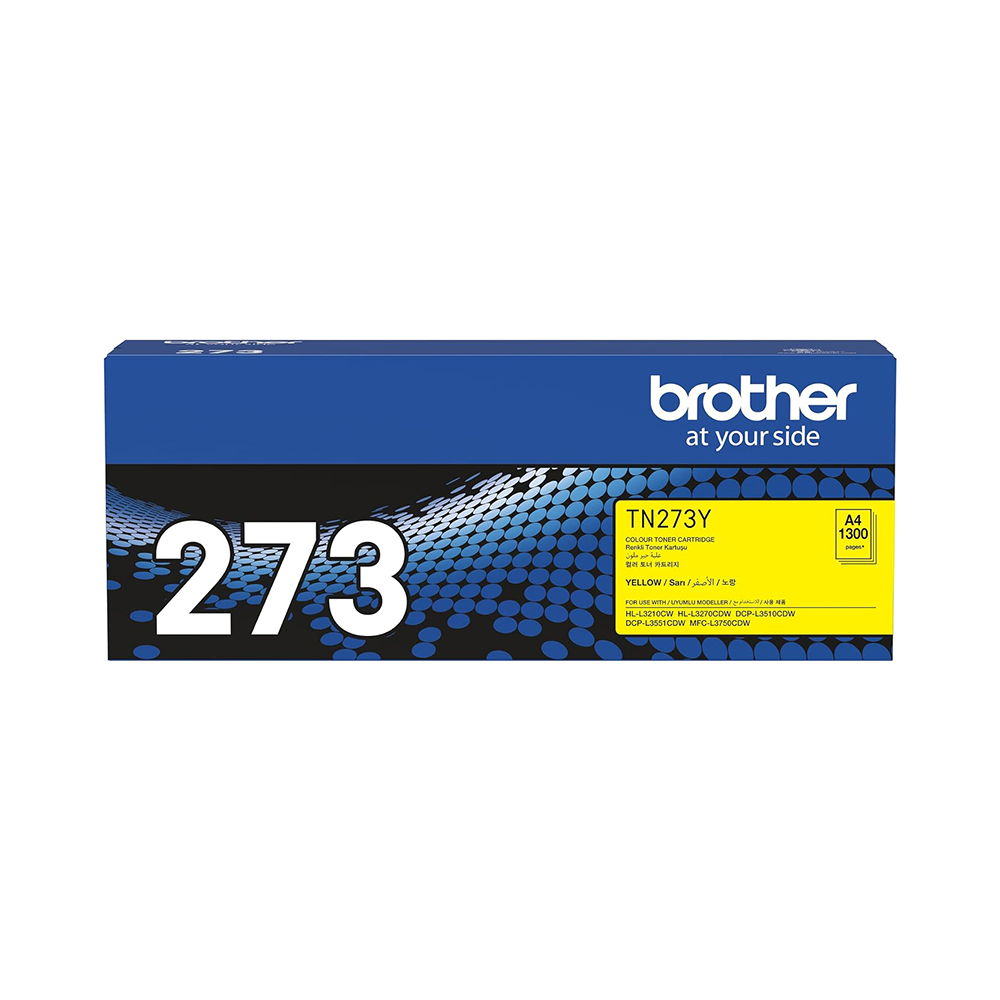 Brother Genuine TN273Y Standard Yield Yellow Ink Printer Toner Cartridge, Prints up to 1,300 pages