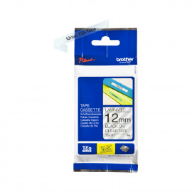 Brother Genuine TZe-131 Labelling Tape – Black on Clear, 12mm wide Brother Genuine TZe-131 Labelling Tape – Black on Clear, 12mm wide