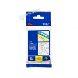 Brother Genuine TZe-135 Labelling Tape Cassette – White On Clear, 12mm wide Brother Genuine TZe-135 Labelling Tape Cassette – White On Clear, 12mm wide