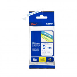 Brother Genuine TZe-223 Labelling Tape Cassette – Blue on White, 9mm wide Brother Genuine TZe-223 Labelling Tape Cassette – Blue on White, 9mm wide