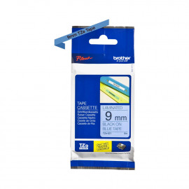 Brother Genuine TZe-521 Labelling Tape Cassette – Black on Blue, 9mm wide Brother Genuine TZe-521 Labelling Tape Cassette – Black on Blue, 9mm wide