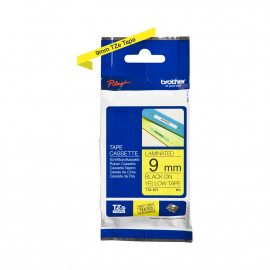 Brother Genuine TZe-621 tape - black on yellow, 9mm wide Brother Genuine TZe-621 tape - black on yellow, 9mm wide