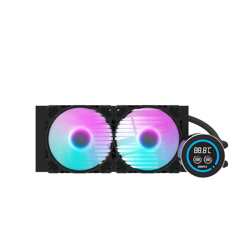 darkFlash DN240D 240mm AIO Liquid CPU Cooler with 2.1" LCD Display