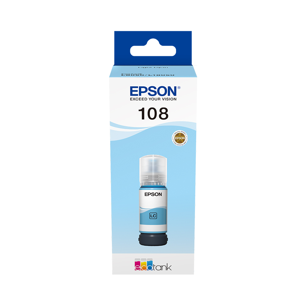 Epson 108 EcoTank Light Cyan ink bottle (70 ml)