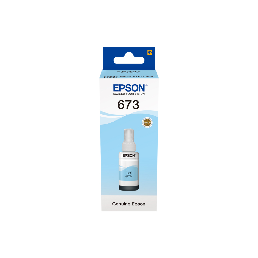 Epson T673 Light Cyan Ink Bottle