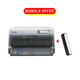 Epson LQ-690 Dot Matrix Printer + Ribbon Cartridge