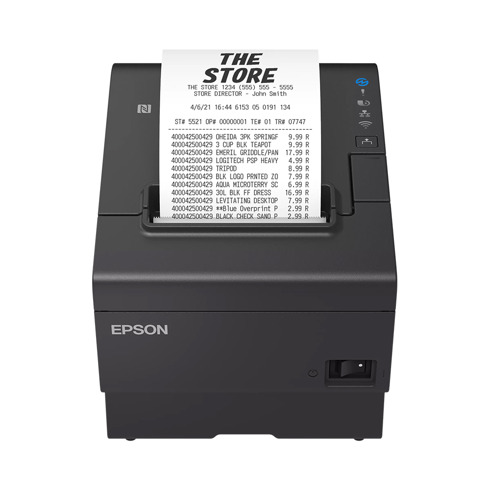 Epson TM-T88VII (112A0) POS Thermal Receipt Printer - USB, Ethernet, Serial, PS, Buzz, UK, Black