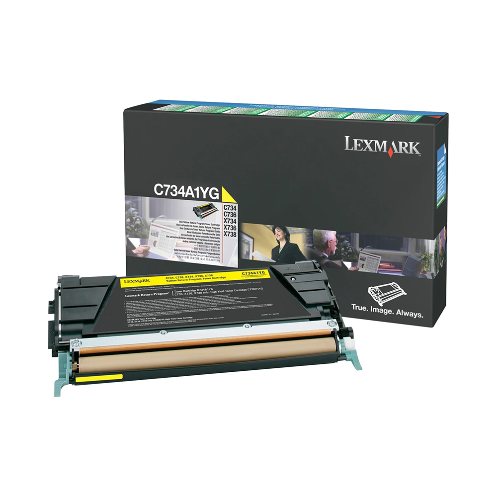Lexmark C734 Yellow (C734A1YG) Toner Cartridge