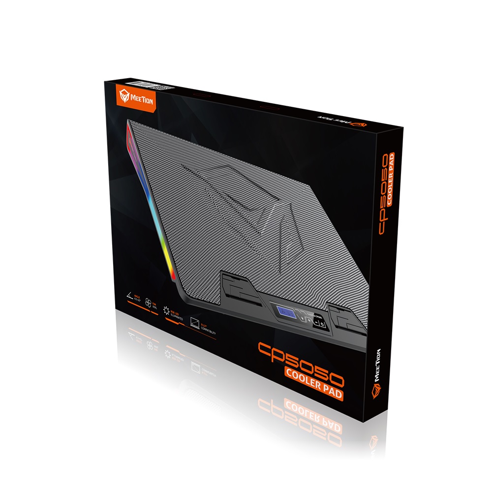 Meetion CP5050 RGB Gaming Laptop Cooling Pad with Adjustable Height