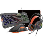 Meetion MT C505 4 in 1 Gaming Combo Kit: RGB Keyboard, 3200DPI Mouse, Backlit Headphone With Omni Directional Microphone, High Precision Mouse Pad