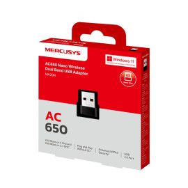 Mercusys AC650 Nano Wireless Dual Band USB Adapter, MA20N