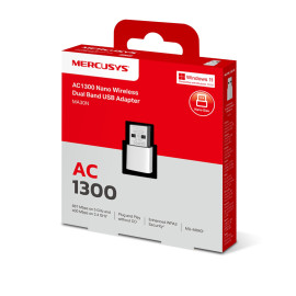 Mercusys AC1300 Nano Wireless Dual Band USB Adapter, MA30N