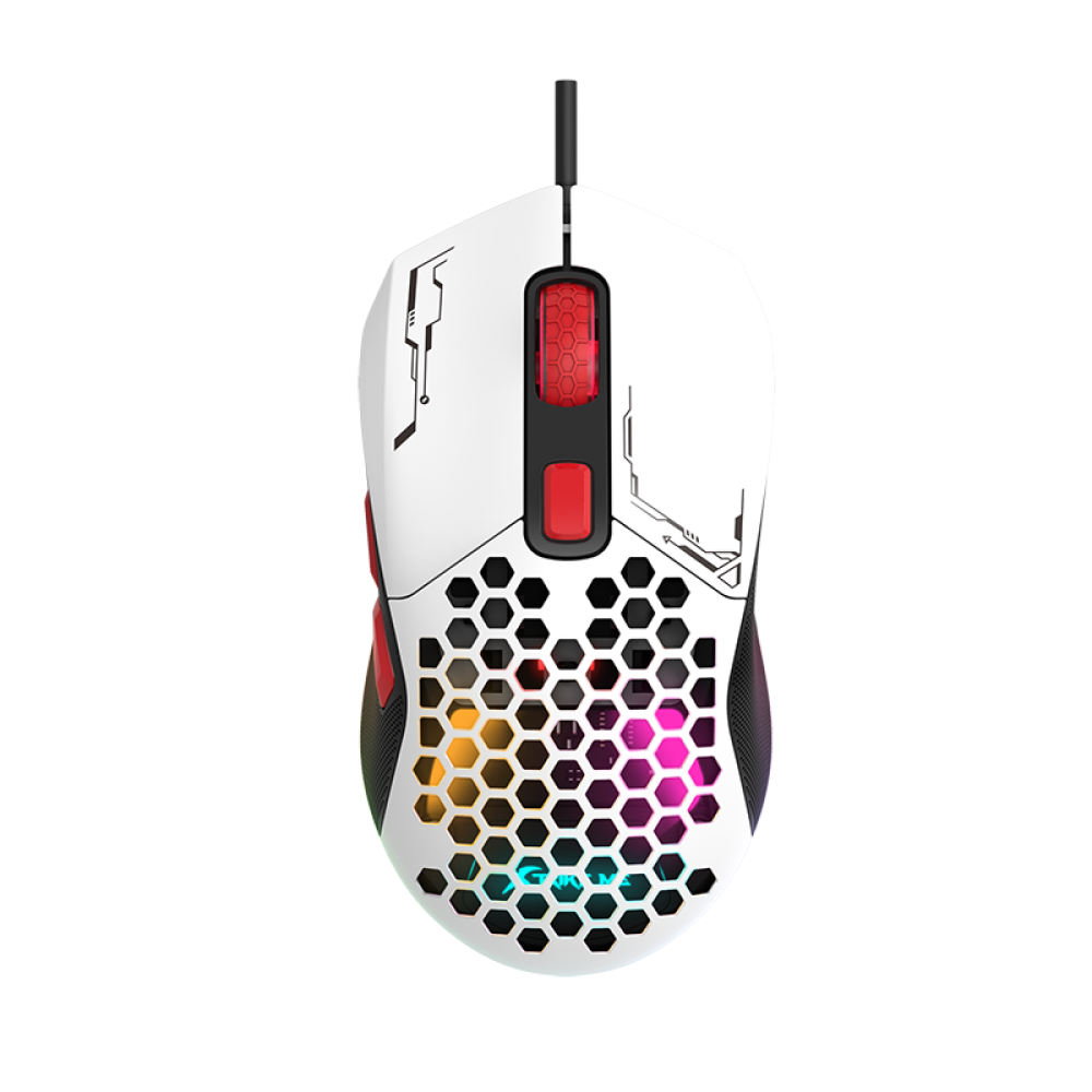 XTRIKE ME GM-316 White Gaming Mouse 7200 DPI RGB 6D Programmable