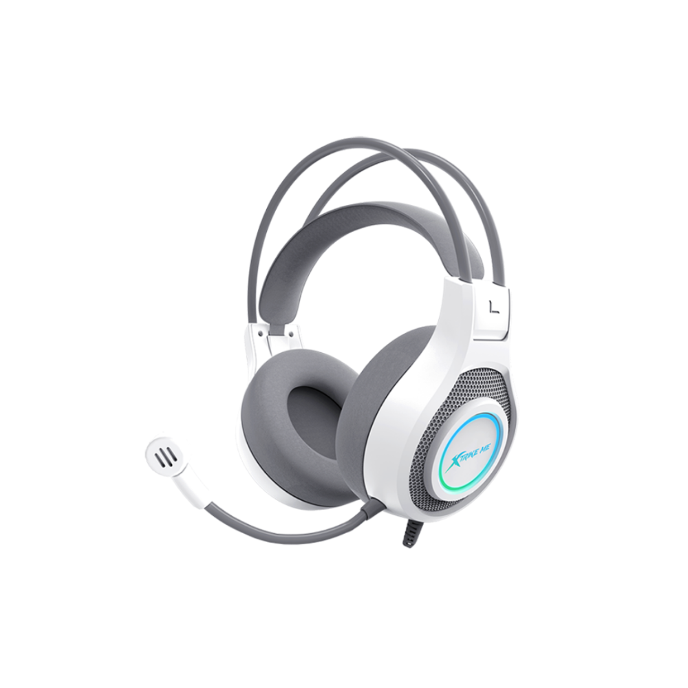 XTRIKE ME GH-515W Wired Gaming Headset White – RGB Stereo 40mm Mic USB + 3.5mm